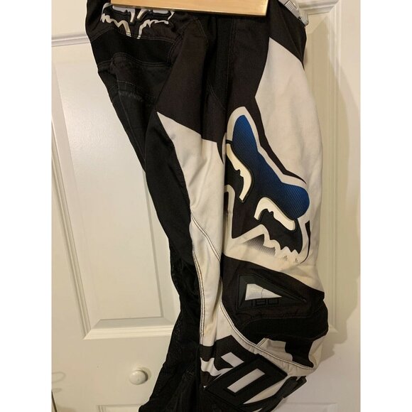 Fox Racing Bike Motocross Black White Blue Pants Men’s Sz 28 - Picture 4 of 11